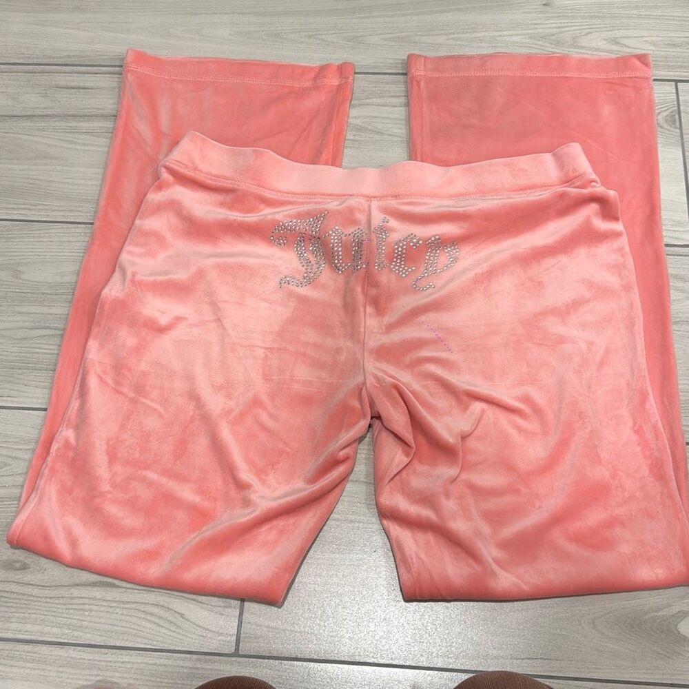 NWT juicy couture Strawberry ice pink track suit size large Bedazzled butt and - Picture 8 of 12